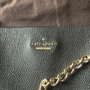 Kate Spade Black and Gold Chain Shoulder Bag